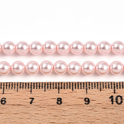 Baking Painted Pearlized Glass Pearl Bead Strands HY-N002-5mm-A10-1