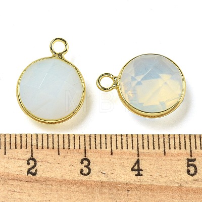 Faceted Opalite Pendants G-P547-02G-1