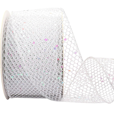 9M Sparkle Polyester Mesh Ribbon with Paillettes OCOR-WH20012-15E-1