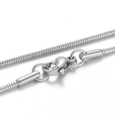 304 Stainless Steel Snake Chain Necklaces NJEW-F195-04B-P-1