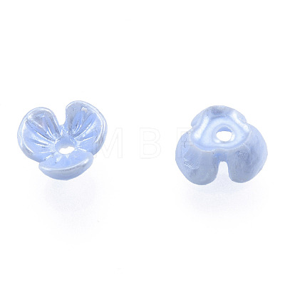 Resin Imitation Pearl Bead Caps X-RESI-N036-01A-01-1
