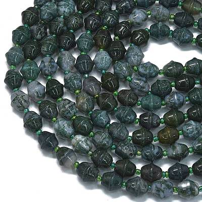 Natural Moss Agate Beads Strands G-K389-D03-01-1