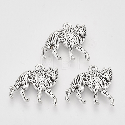 Tibetan Style Alloy Pendants TIBEP-T009-33AS-RS-1