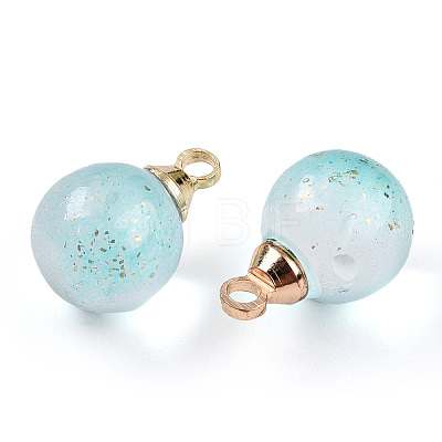 Two Tone Transparent Spray Painted Glass Pendants GLAA-N035-020A-C03-1