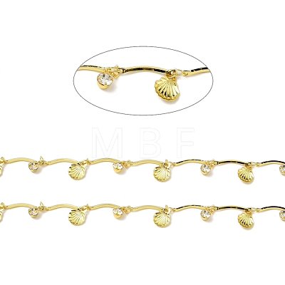 Handmade Eco-friendly Brass Curved Bar Link Chain CHC-E023-31G-1
