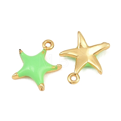 Brass Enamel Pendants KK-CBA3642-03G-05-1
