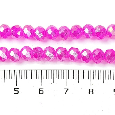 Baking Electroplate Glass Beads Strands DGLA-A039-J8mm-B24-1