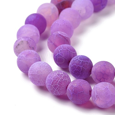 Natural Weathered Agate Beads Strands G-K261-01F-8mm-1
