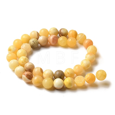Natural Yellow Jade Beads Strands LS-G-F591-17-10MM-1