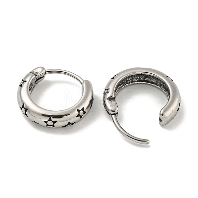 316 Surgical Stainless Steel Hoop Earrings EJEW-D096-23N-AS-1
