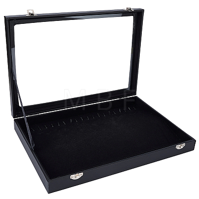 Wood Coverd with PU Leather Necklaces Display Cases AJEW-WH20054-340A-1
