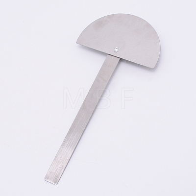 Stainless Steel Protractor Ruler TOOL-WH0021-08-1