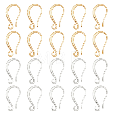 Brass Earring Hooks KK-FH0001-24-1