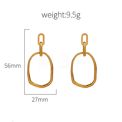 304 Stainless Steel Stud Dangle Earrings FS-WG15198-01-1