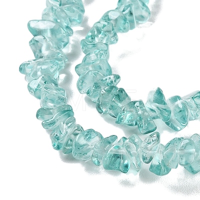 Spray Painted Transparent Glass Beads Strands GLAA-P060-01B-04-1