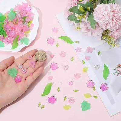 DIY Leaf Flower Findings Kits DIY-PA0001-64D-1
