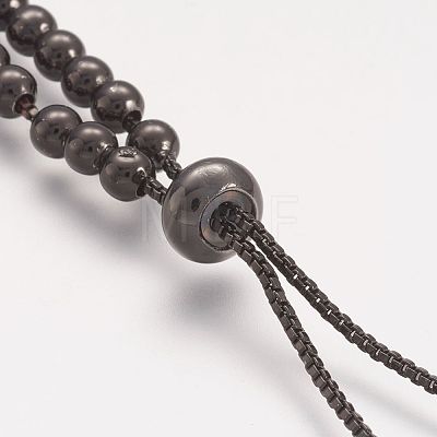 Brass Bead Chain Necklace Making X-NJEW-F151-01B-1