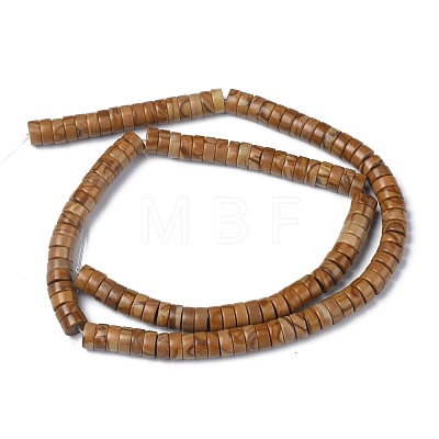 Natural Yellow Wood Lace Stone Beads Strands G-Z006-C08-1