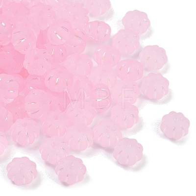 Frosted Transparent Acrylic Beads OACR-P029-03B-05-1