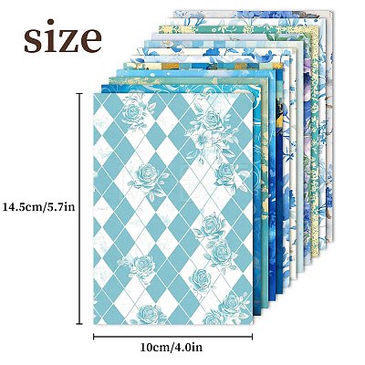 12 Sheets Blue Theme Scrapbook Paper Pad Sets PW-WGDC27B-01-1