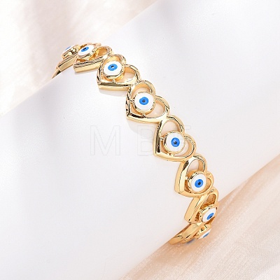 Brass Cuff Bangles for Women BJEW-C140-33G-1