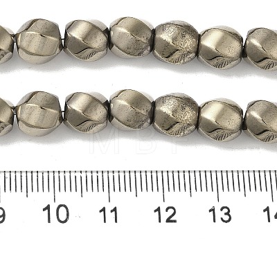 Electroplated Synthetic Magnetic Hematite Beads Strands G-I364-J01-02-1