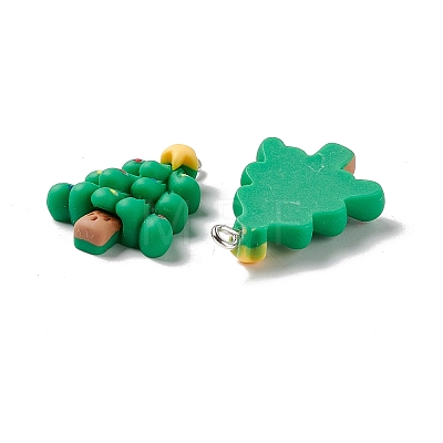 Christmas Theme Opaque Resin Pendants X-FIND-E025-15-1