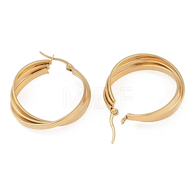 PVD Vacuum Plating 201 Stainless Steel Hoop Earrings EJEW-I309-07G-03-1