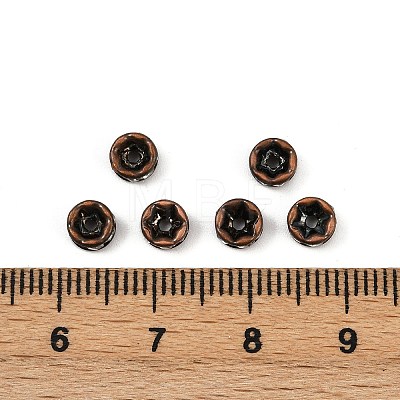 Brass Rhinestone Spacer Beads RB-A014-Z5mm-01R-NF-1