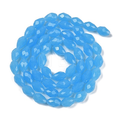 Electroplate Imitation Jade Glass Beads Strands EGLA-N013-J10mm-D05-1