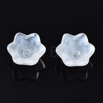 Transparent Spray Painted Glass Beads GLAA-Q089-002A-003-1