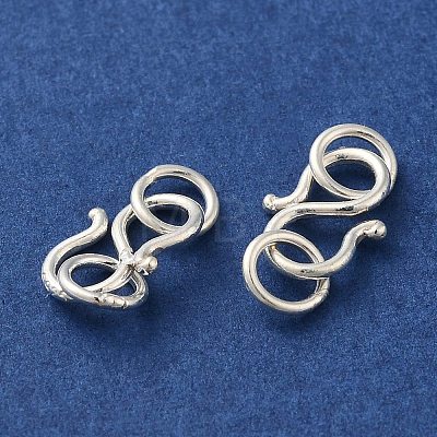 925 Sterling Silver S Shape Clasps STER-K177-05A-S-1