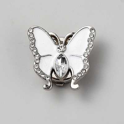 Alloy Rhinestone Cufflinks BUTT-WH0024-077C-1