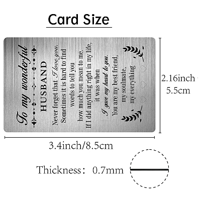 Rectangle 201 Stainless Steel Custom Blank Thermal Transfer Wallet Card DIY-WH0252-025-1