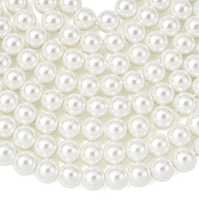 Eco-Friendly Dyed Glass Pearl Round Beads Strands HY-A008-8mm-RB001-1