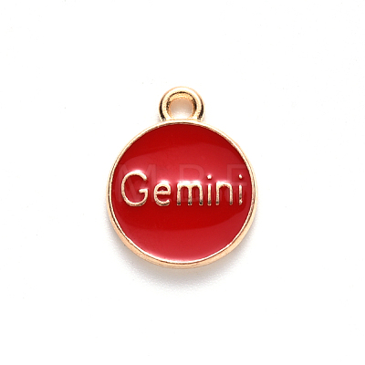 Alloy Enamel Pendants X-ENAM-S124-01B-07I-1