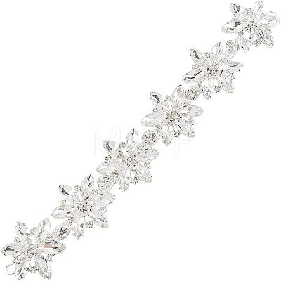 1Pc Shiny Flower Crystal Rhinestone Trim DIY-FG0003-37-1