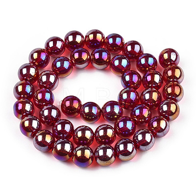 Electroplate Transparent Glass Beads Strands LS-GLAA-T032-T4mm-AB20-1