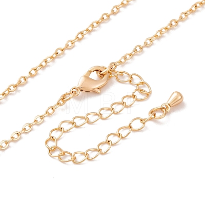 Brass Cable Chain Necklaces NJEW-H032-03G-1