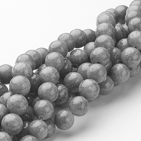 Natural Mashan Jade Round Beads Strands X-G-D263-8mm-XS29-1