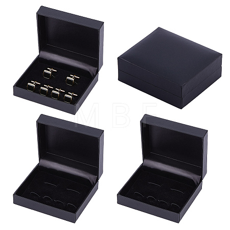 Plastic Cufflink Packing Boxes CON-WH0086-252-1