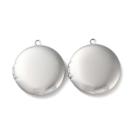 Rack Plating Brass Locket Pendants KK-G489-04P-1