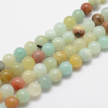 Natural Flower Amazonite Beads Strands G-F415-10mm-1