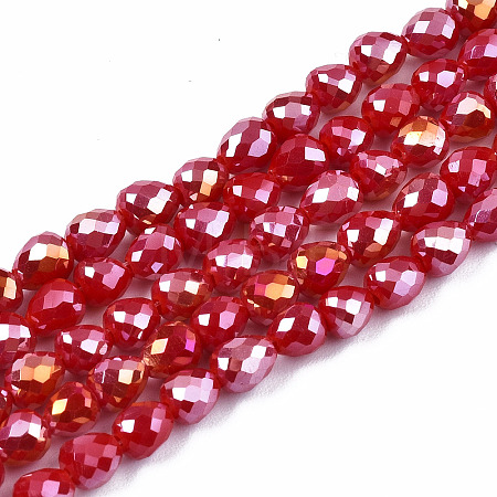 Opaque Glass Beads Strands X-EGLA-T008-16I-1