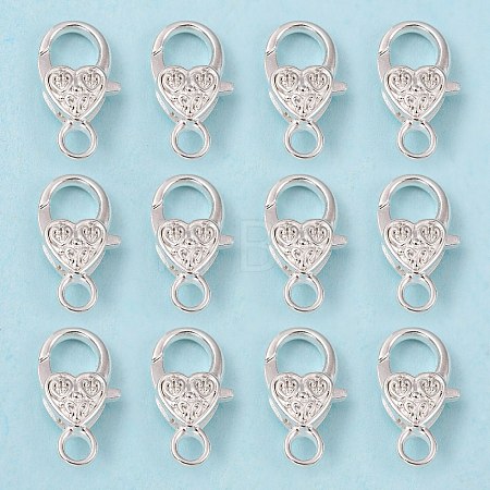 Tibetan Style Heart Lobster Claw Clasps K08Y0021-1
