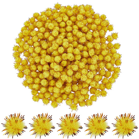 400Pcs Handmade DIY Doll Craft Pom Pom Balls FABR-SC0001-01A-03-1