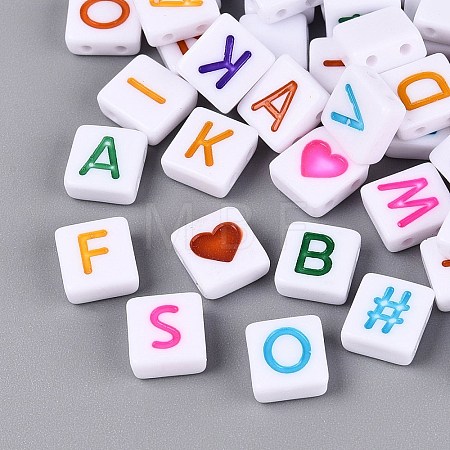 Opaque Acrylic Enamel Beads SACR-Q001-18C-1