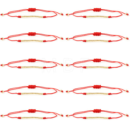 10Pcs Plastic Beads Braided Bead Bracelets CF6831-4-1
