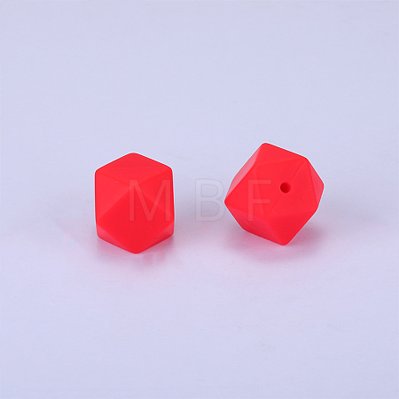Hexagonal Silicone Focal Beads SI-JX0020A-90-1