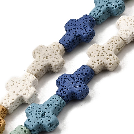 Natural Lava Rock Beads Strands G-L498-E01-01A-1